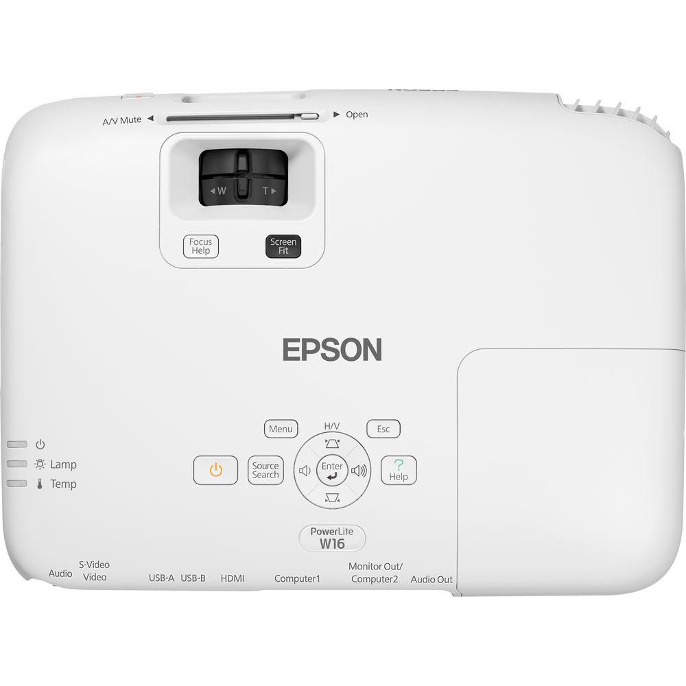 Epson PowerLite W16 3D WXGA 3LCD Multi-Region Projector
