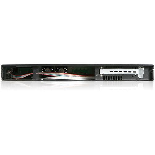 iStarUSA D-118V2-ITX-WB 1U Compact Rackmount mini-ITX Chassis with Wood Front Bezel