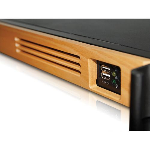 iStarUSA D-118V2-ITX-WB 1U Compact Rackmount mini-ITX Chassis with Wood Front Bezel