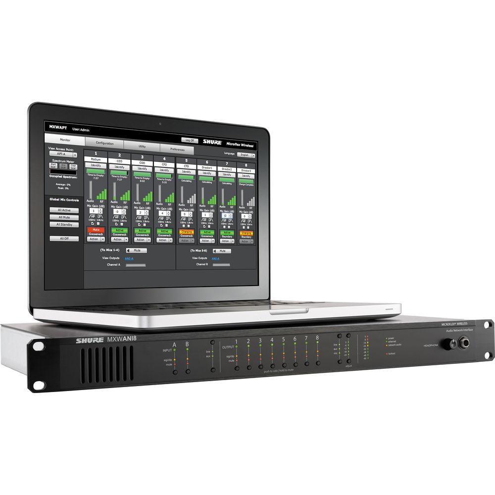 Shure MXWANI8 8-Channel Audio Network Interface