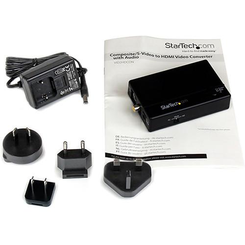 StarTech VID2HDCON Composite & S-Video to HDMI Converter with Audio