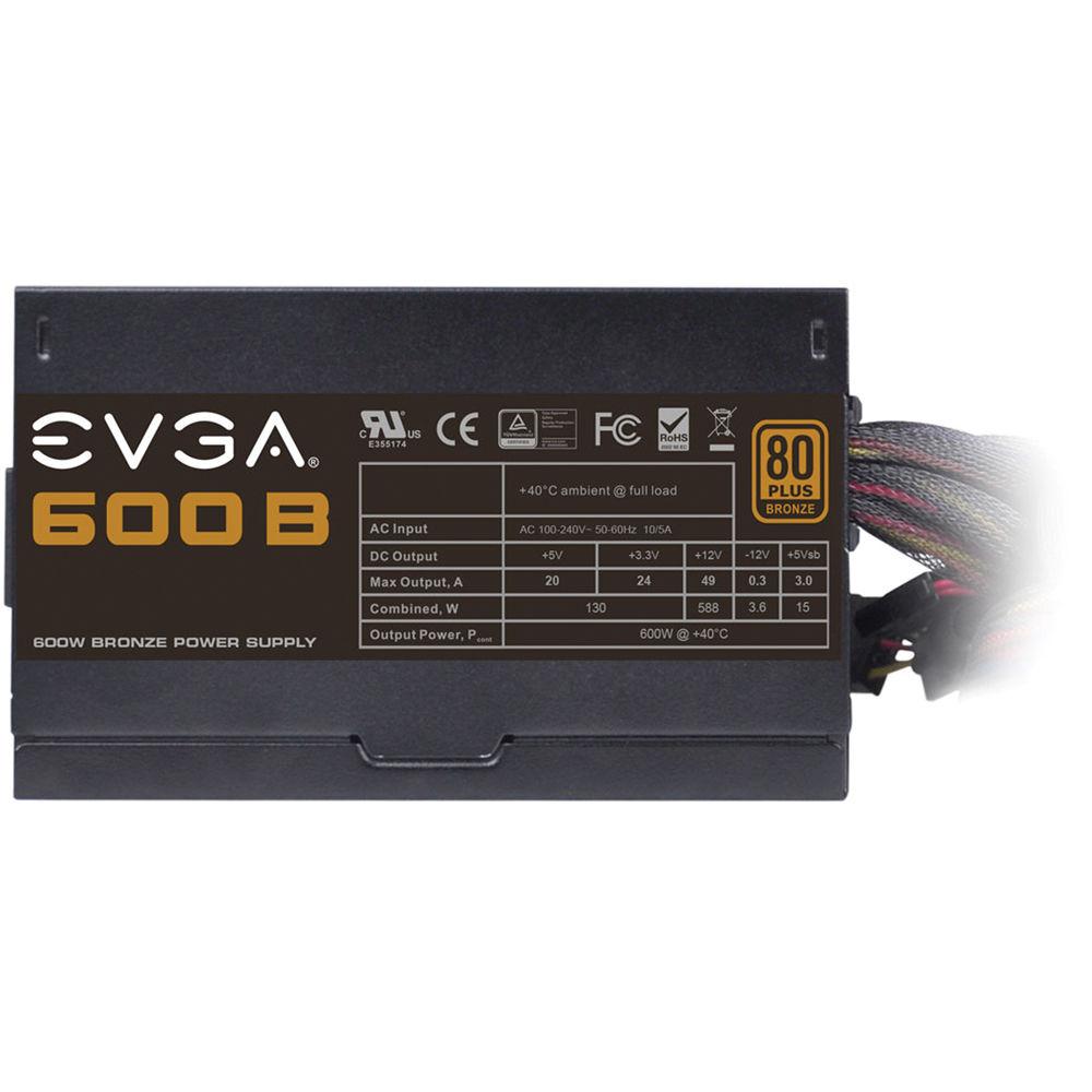 EVGA 600B 600W 80 Plus Bronze Power Supply