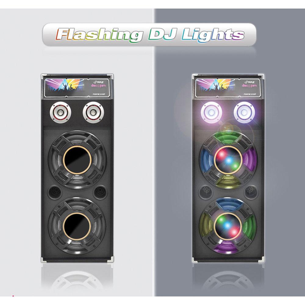 Pyle Pro Disco Jam 1400W Dual Passive Speaker System with DJ Lights