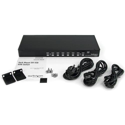 StarTech 8-Port 1U Rackmount DVI USB KVM Switch