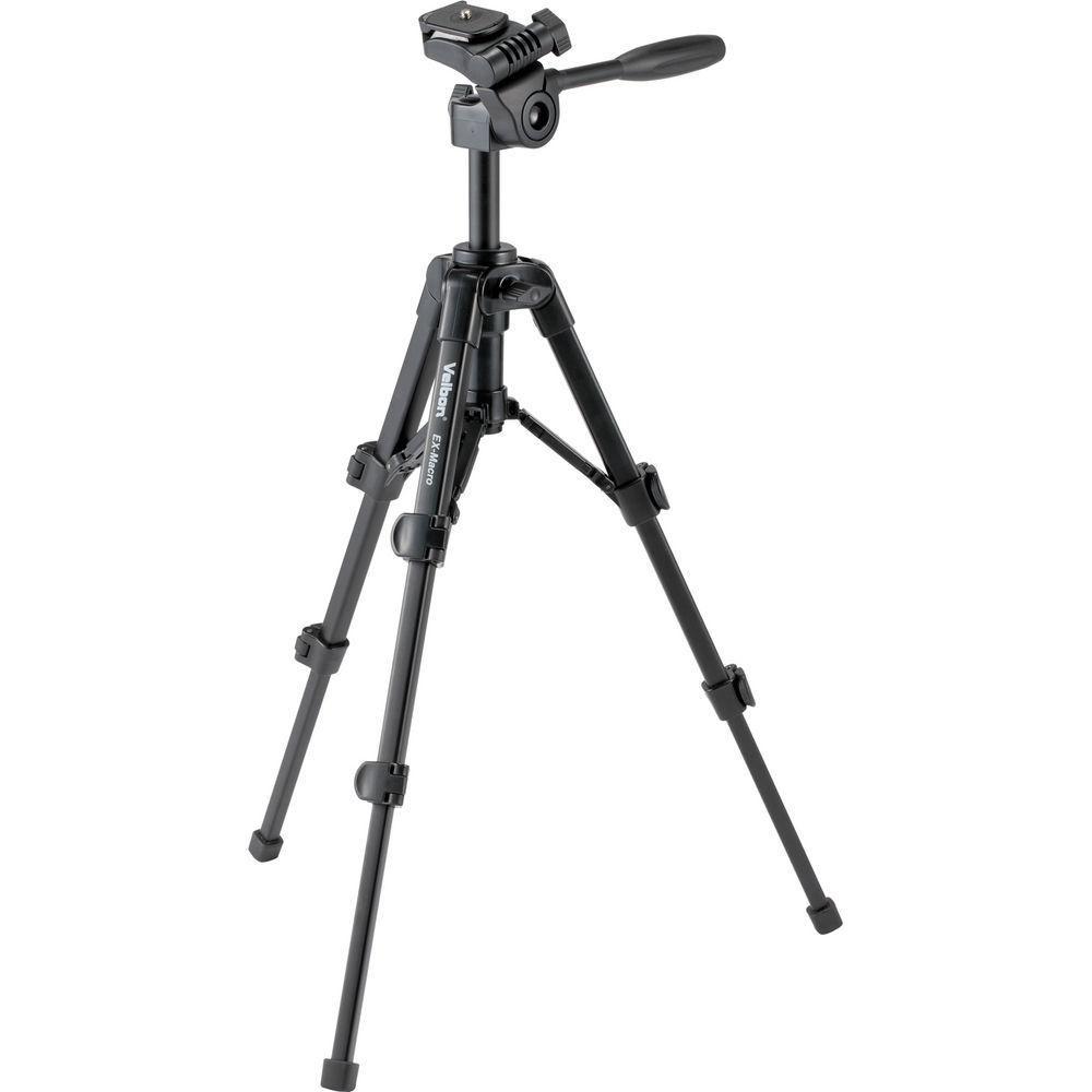 Velbon EX-Macro Aluminum Tabletop Tripod with 3-Way Pan Tilt Head