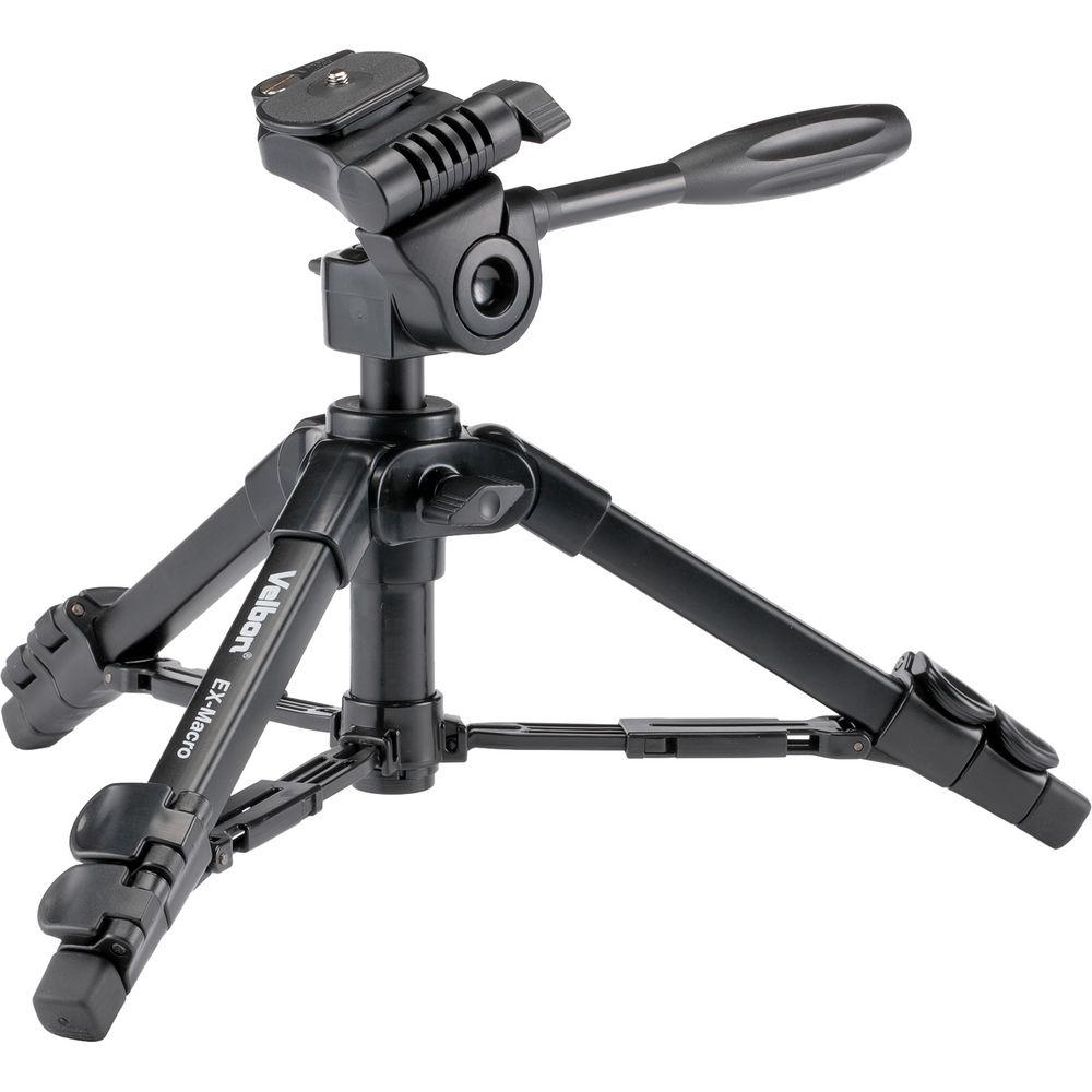 Velbon EX-Macro Aluminum Tabletop Tripod with 3-Way Pan Tilt Head