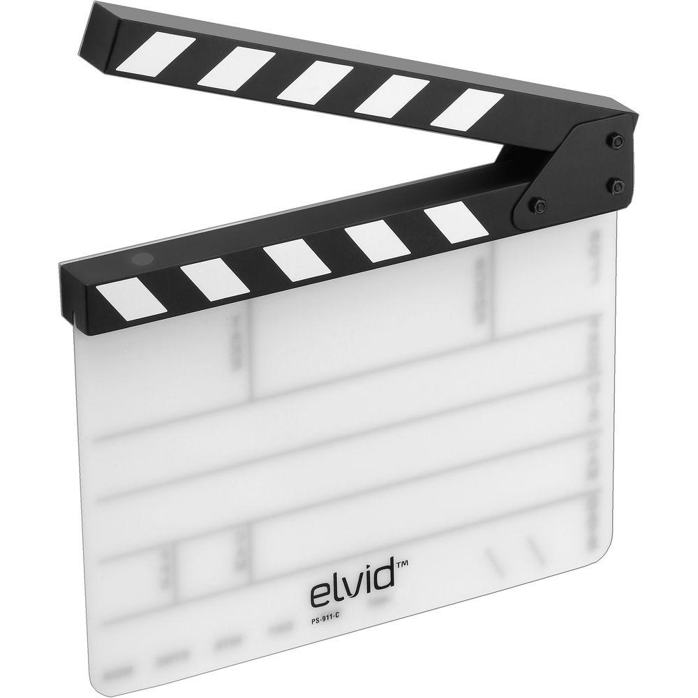 Elvid 9-Section Acrylic Production Slate with Color Clapper Sticks