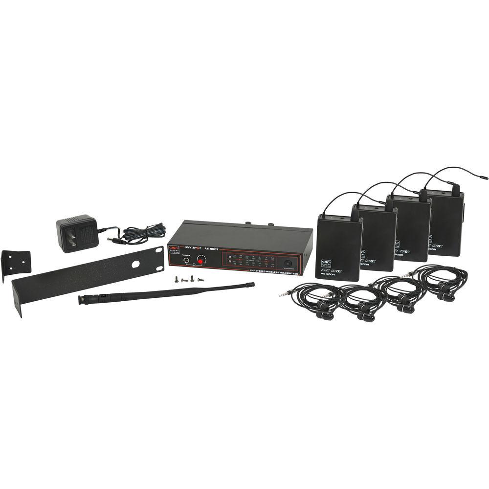 Galaxy Audio AS-900 Any Spot 4-Band Pack Wireless Personal Monitoring System