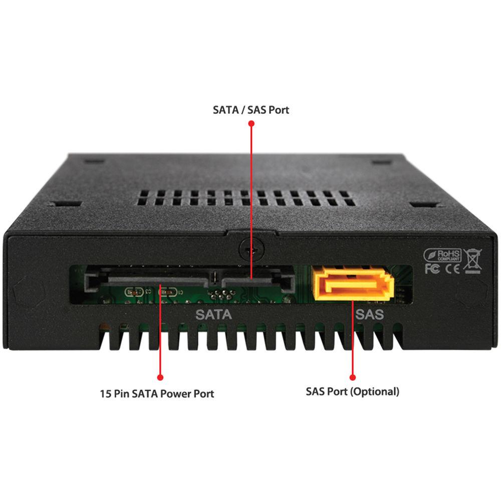 Icy Dock ToughArmor 2.5" SATA SAS HDD & SSD Mobile Rack for 3.5" Drive Bay