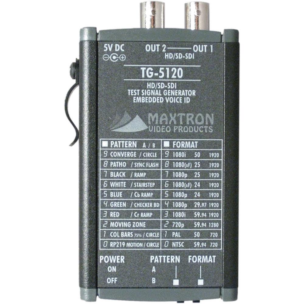 Maxtron TG-5120B Multi-Format SD HD-SDI Pattern Generator with Internal Lithium-Ion Battery