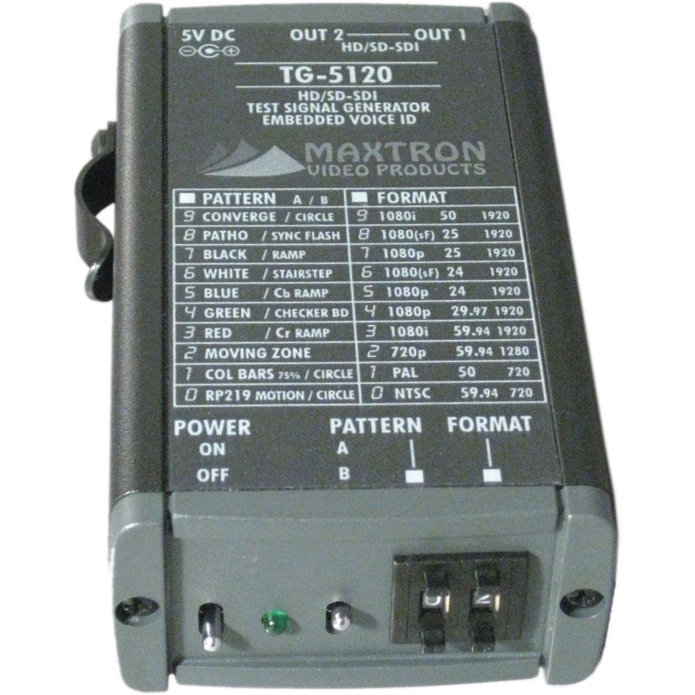 Maxtron TG-5120B Multi-Format SD HD-SDI Pattern Generator with Internal Lithium-Ion Battery
