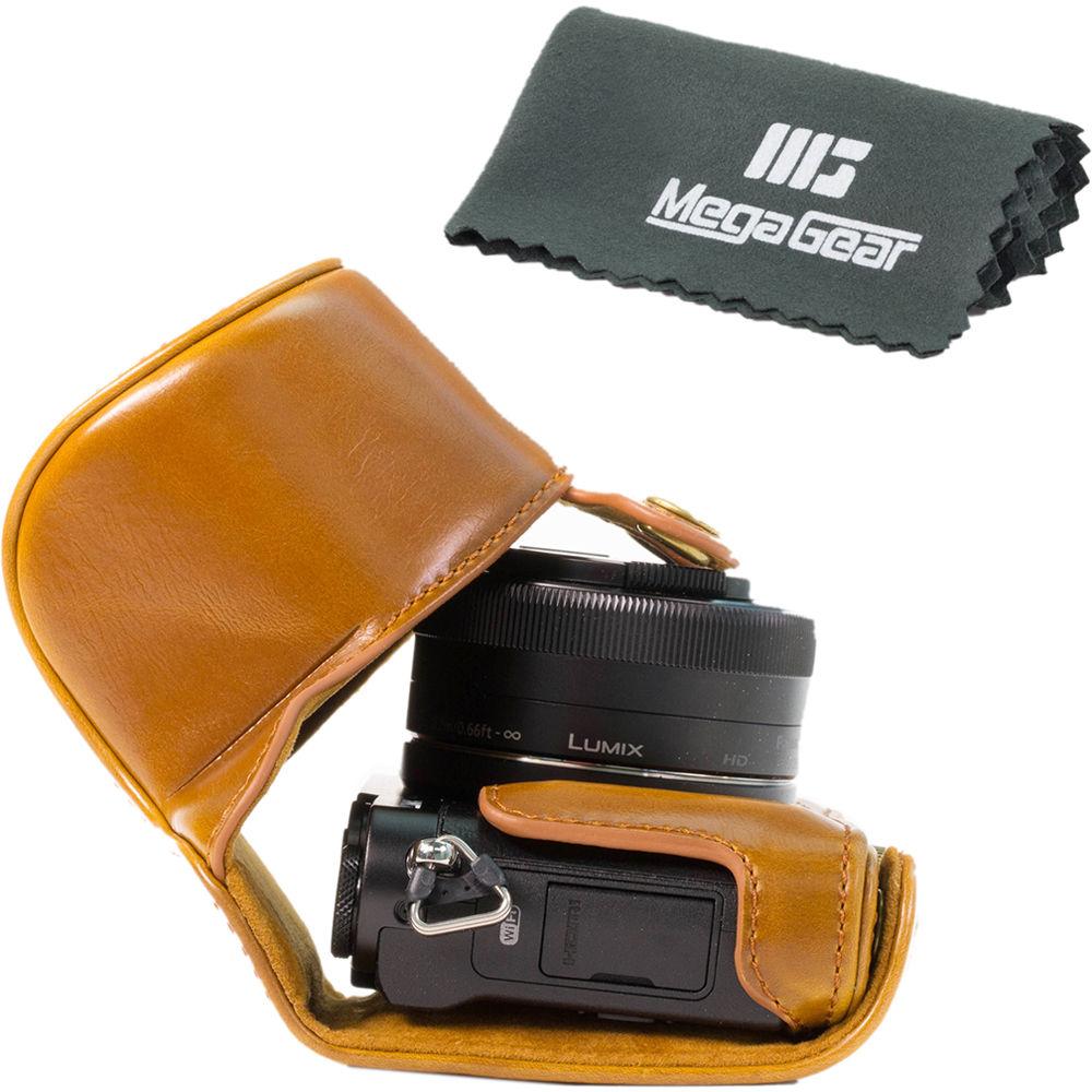 MegaGear Ever Ready PU Leather Case and Strap for Panasonic LUMIX DMC-GM1 with 12-32mm Lens