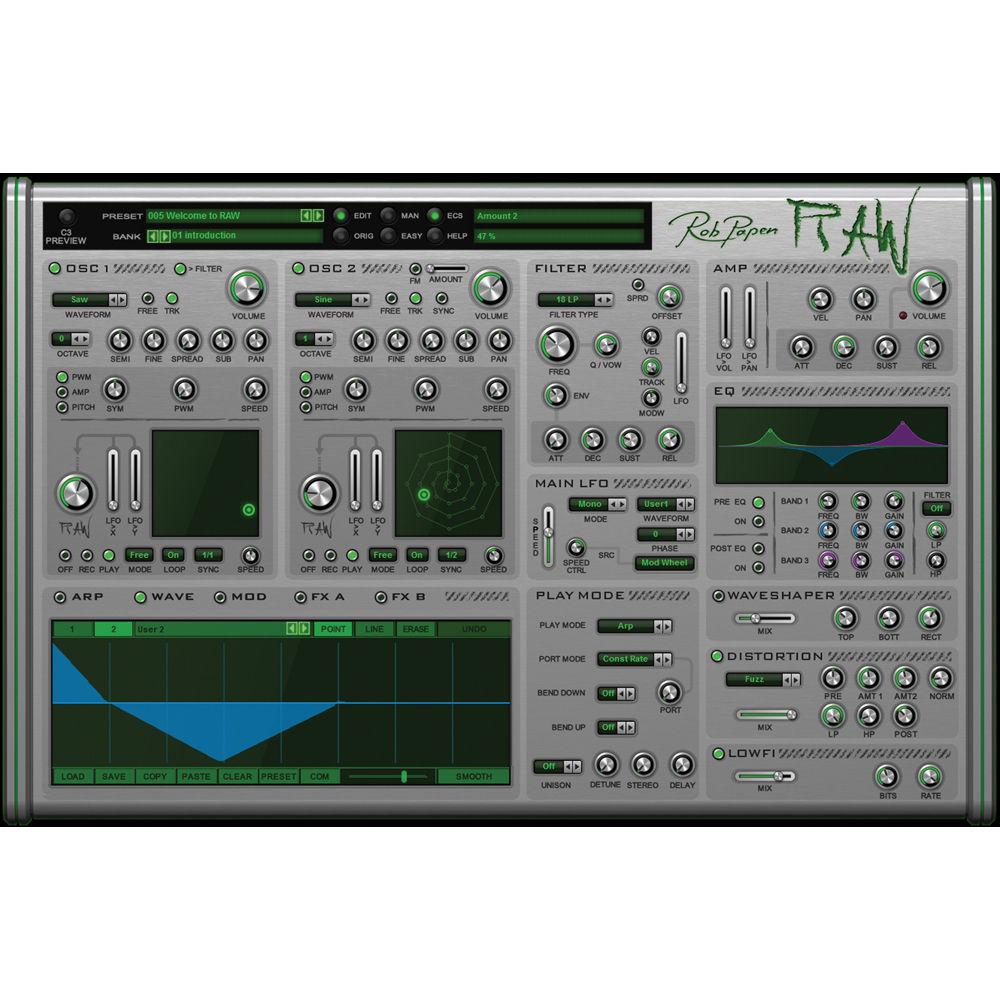 Rob Papen RAW - Phase Distortion Virtual Synthesizer
