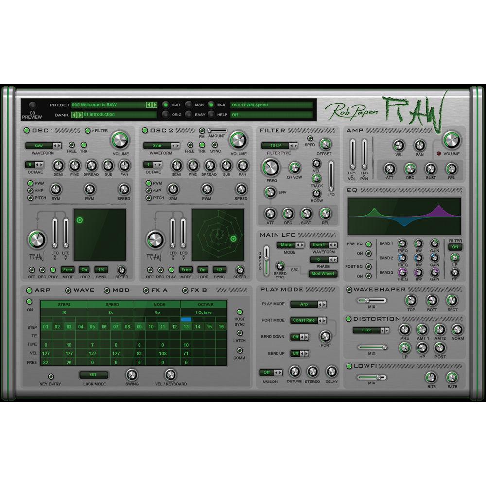 Rob Papen RAW - Phase Distortion Virtual Synthesizer