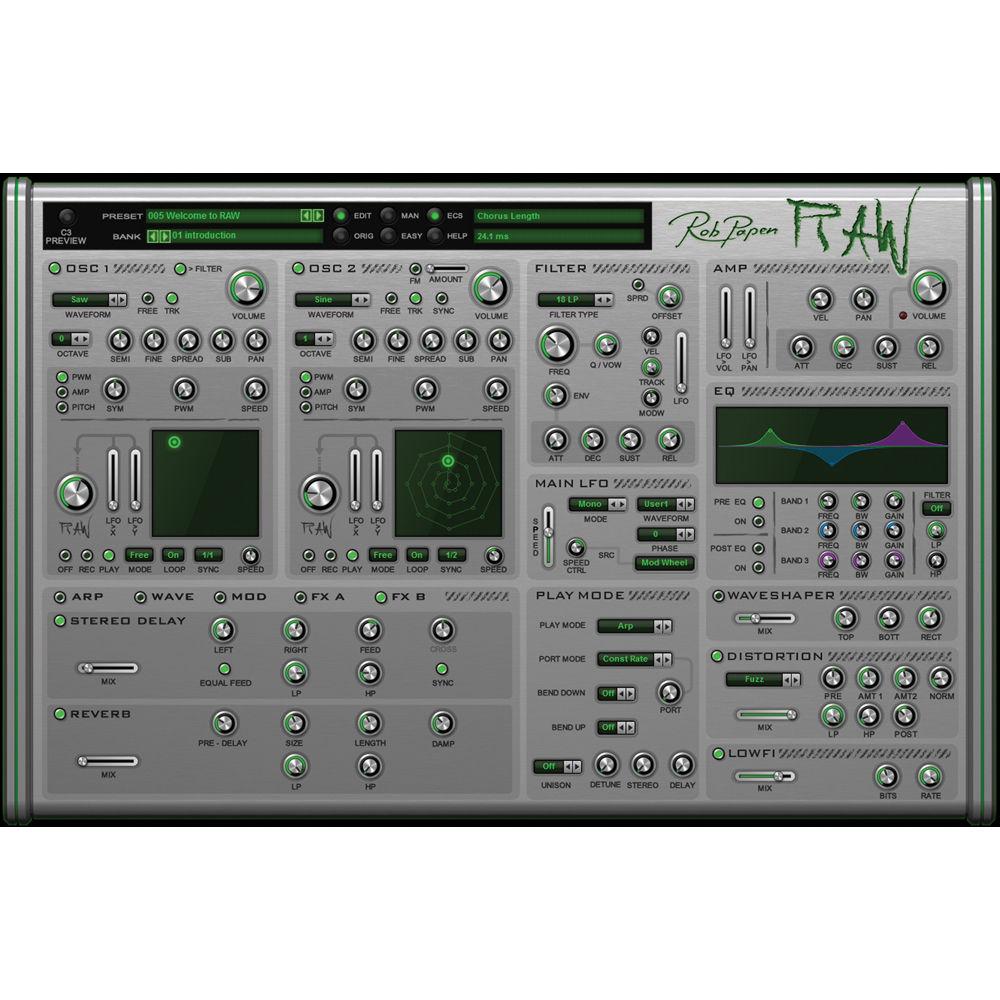 Rob Papen RAW - Phase Distortion Virtual Synthesizer