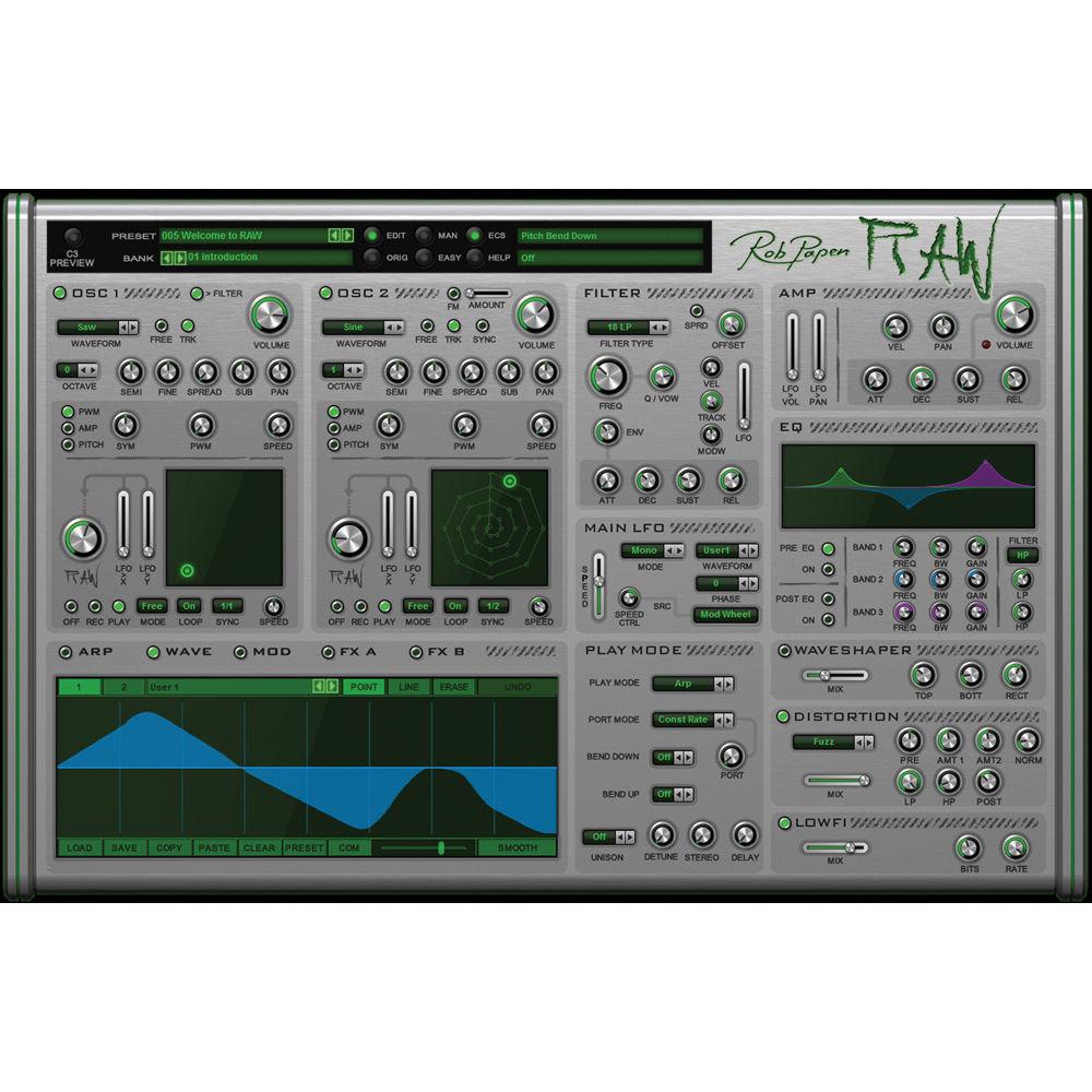 Rob Papen RAW - Phase Distortion Virtual Synthesizer