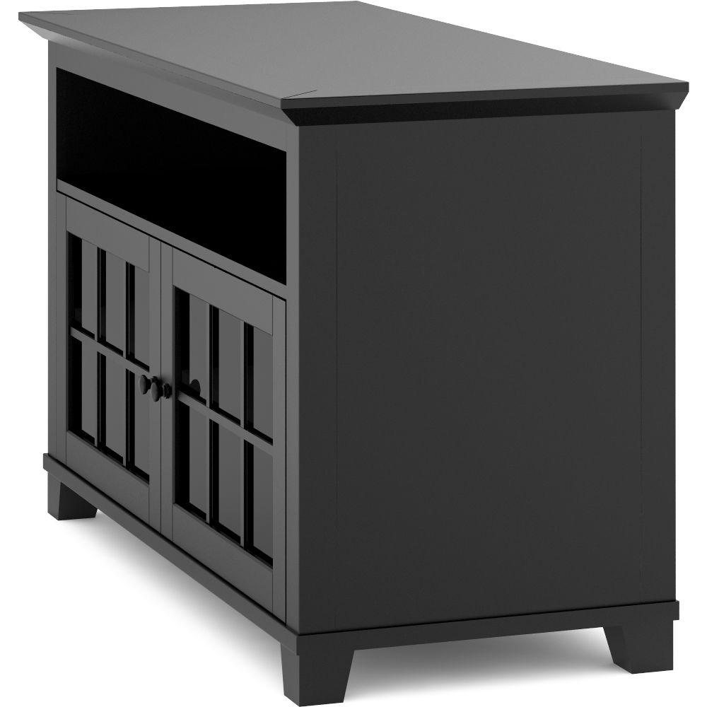Salamander Designs Audio Video Cabinet in Matte Black with Glass Doors