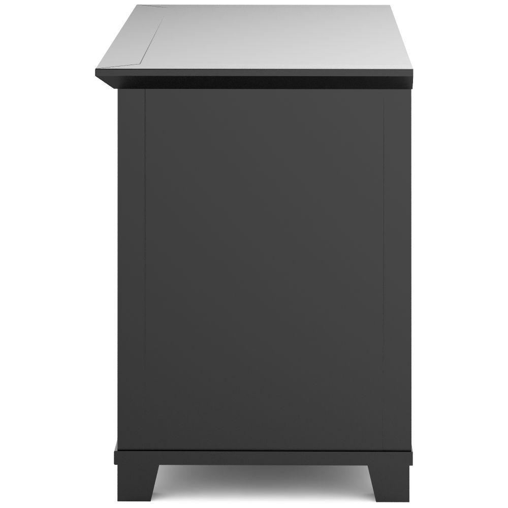 Salamander Designs Audio Video Cabinet in Matte Black with Glass Doors