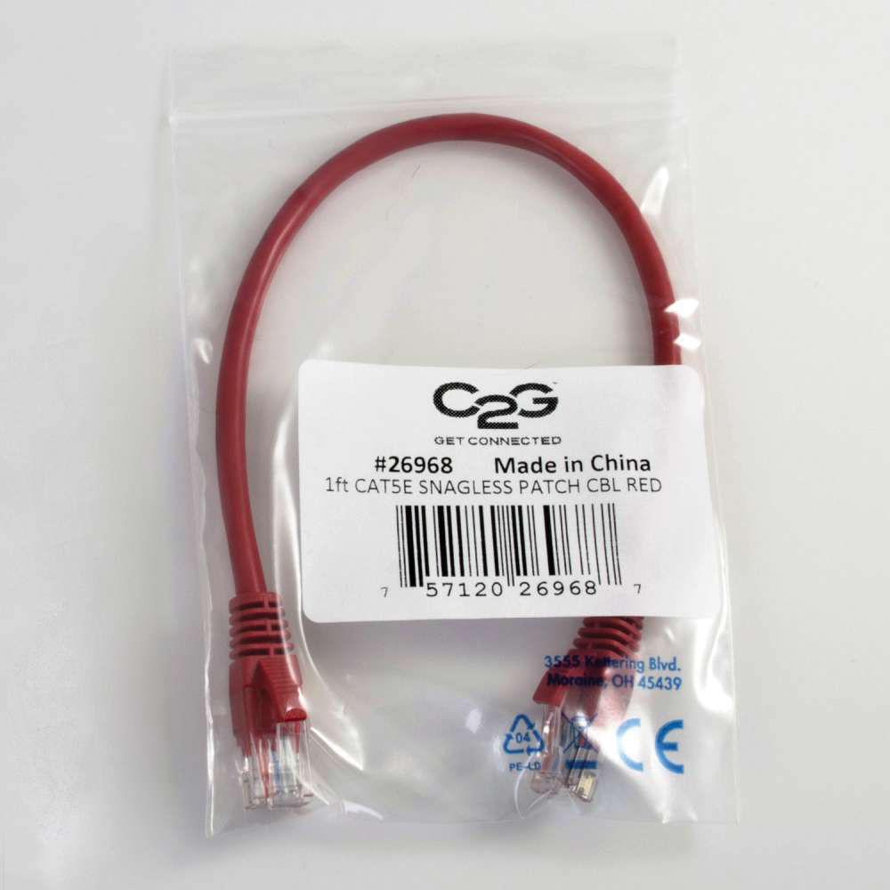 C2G 6" Cat5e Snagless Unshielded Network Patch Cable