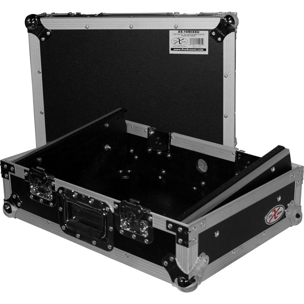 ProX XS-19MIX8U Signature Series 19" Slanted Rack Mount Mixer Case