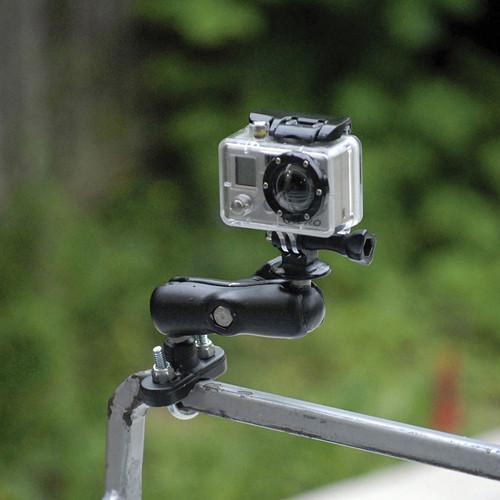 RAM MOUNTS Handlebar Rail Mount with U-Bolt Base & 1" Ball Adapter-1 4"-20 Thread