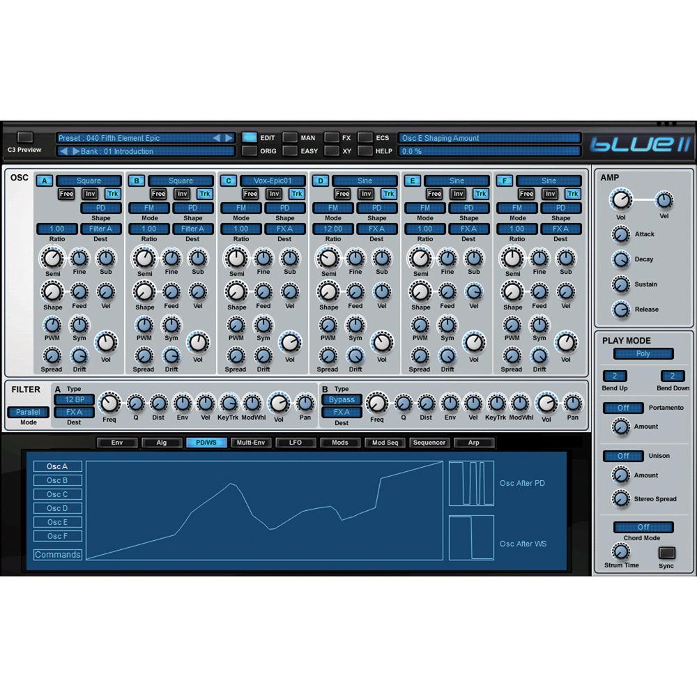 Rob Papen BLUE-II Virtual Synthesizer Plug-In