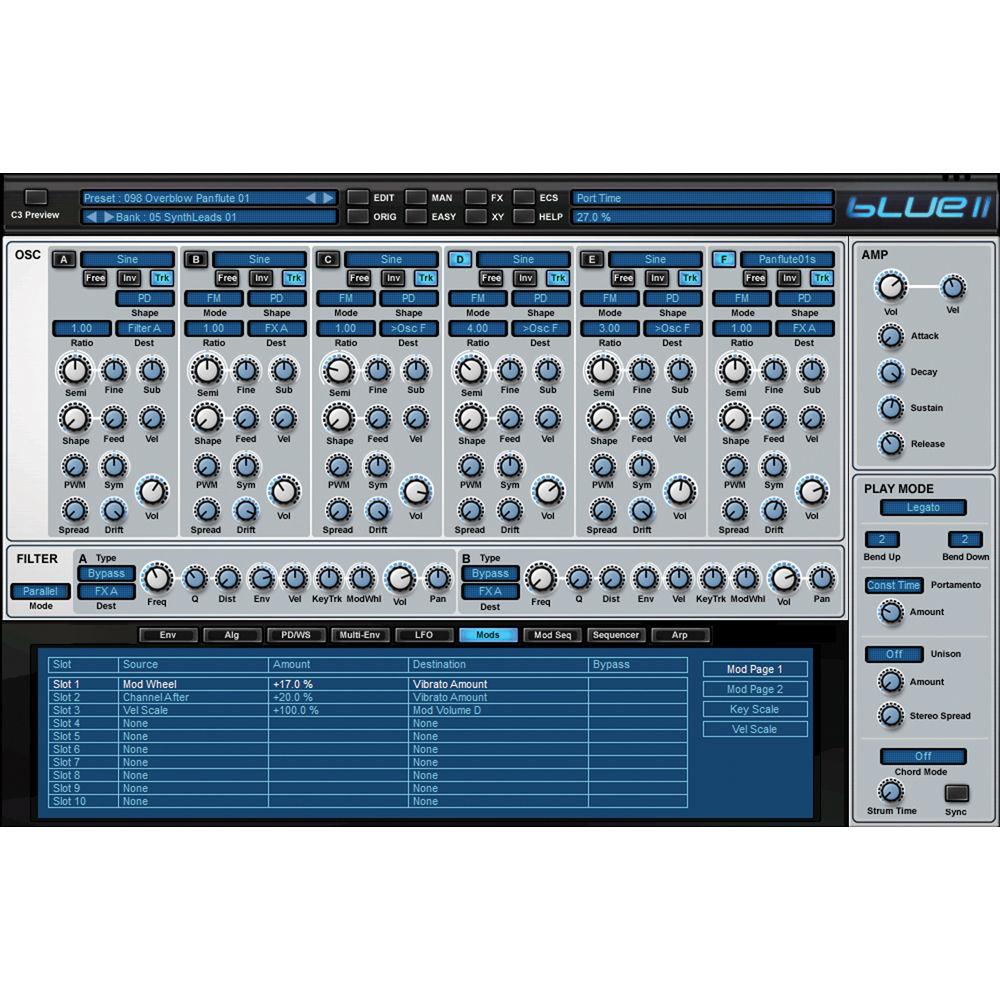 Rob Papen BLUE-II Virtual Synthesizer Plug-In