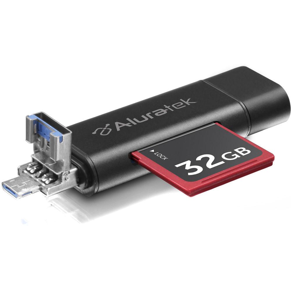 Aluratek USB 3.1 Gen 2 Type-C Multi-Format SD Card Reader