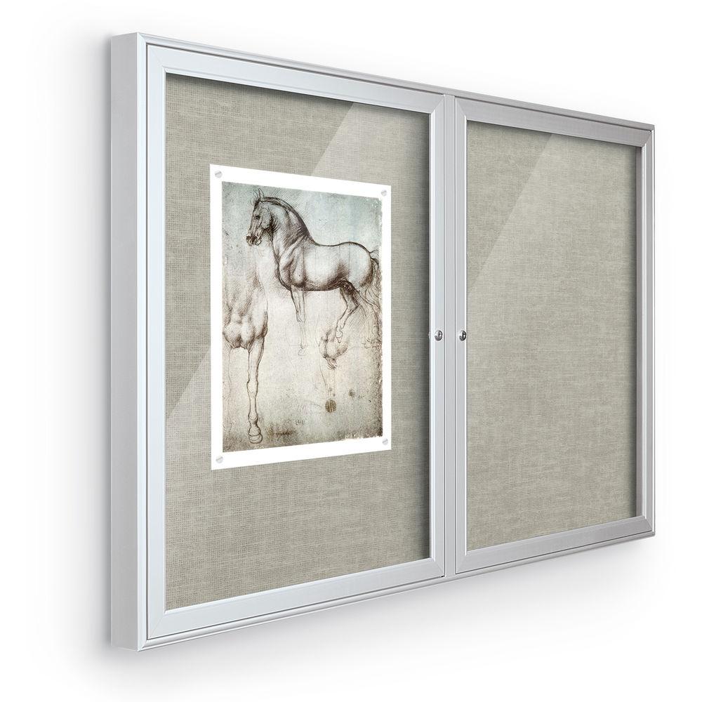Best Rite Indoor Enclosed Two-Door Bulletin Board Cabinet