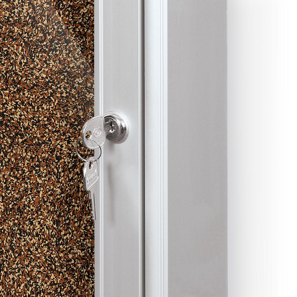 Best Rite Indoor Enclosed Two-Door Bulletin Board Cabinet