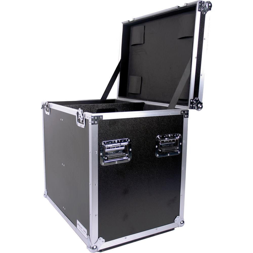DeeJay LED Fly Drive Utility Trunk Case with Caster Board & Adjustable Compartment