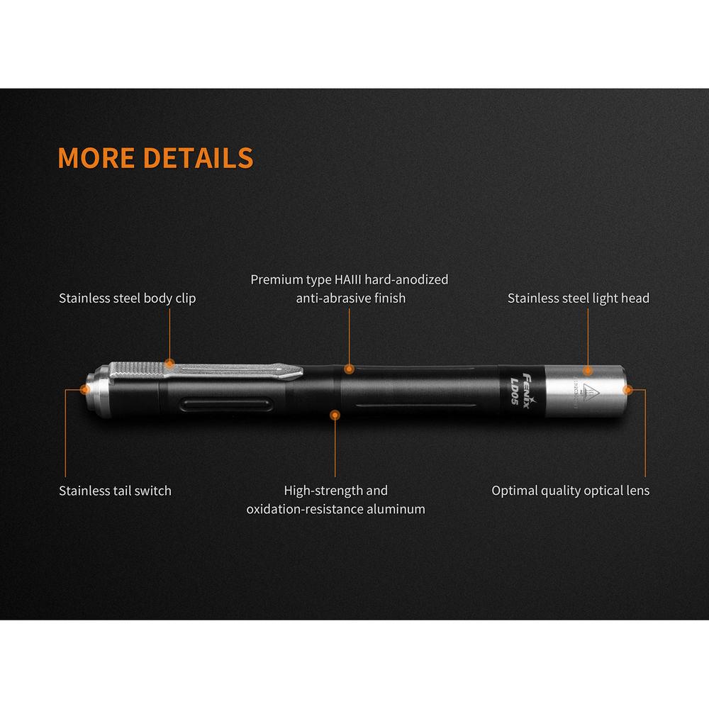Fenix Flashlight LD05 V2.0 Flashlight with UV