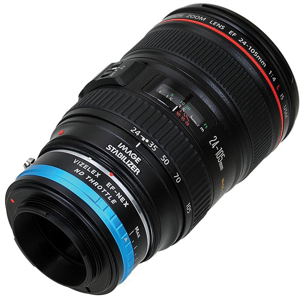 FotodioX Canon EF EF-S Lens to Sony E-Mount Camera Vizelex ND Throttle Adapter