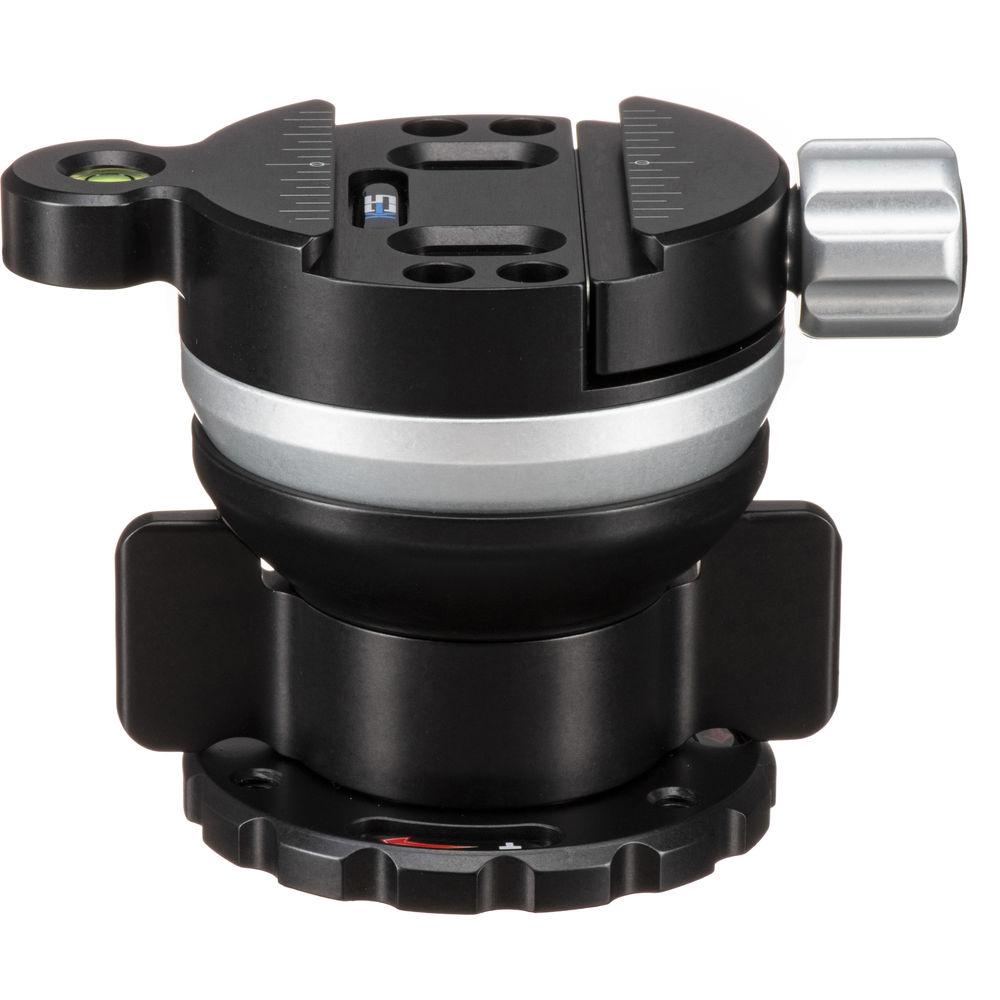Kirk TLB-1QRS Leveling Base with TQR-1S Tripod Head Quick Disconnect System and Small Plate