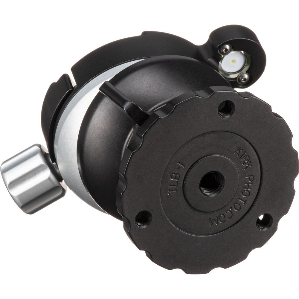 Kirk TLB-1QRS Leveling Base with TQR-1S Tripod Head Quick Disconnect System and Small Plate