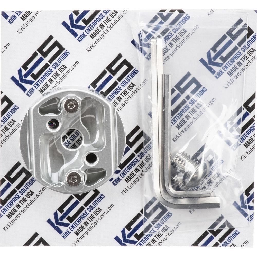 Kirk TLB-1QRS Leveling Base with TQR-1S Tripod Head Quick Disconnect System and Small Plate