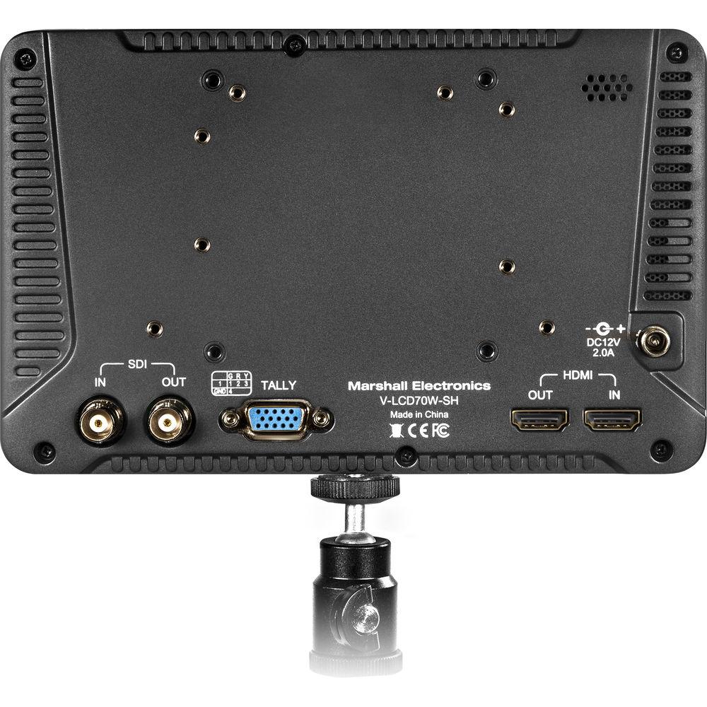 Marshall Electronics V-LCD70W-SH 7" Full HD LED Camera-Top Monitor