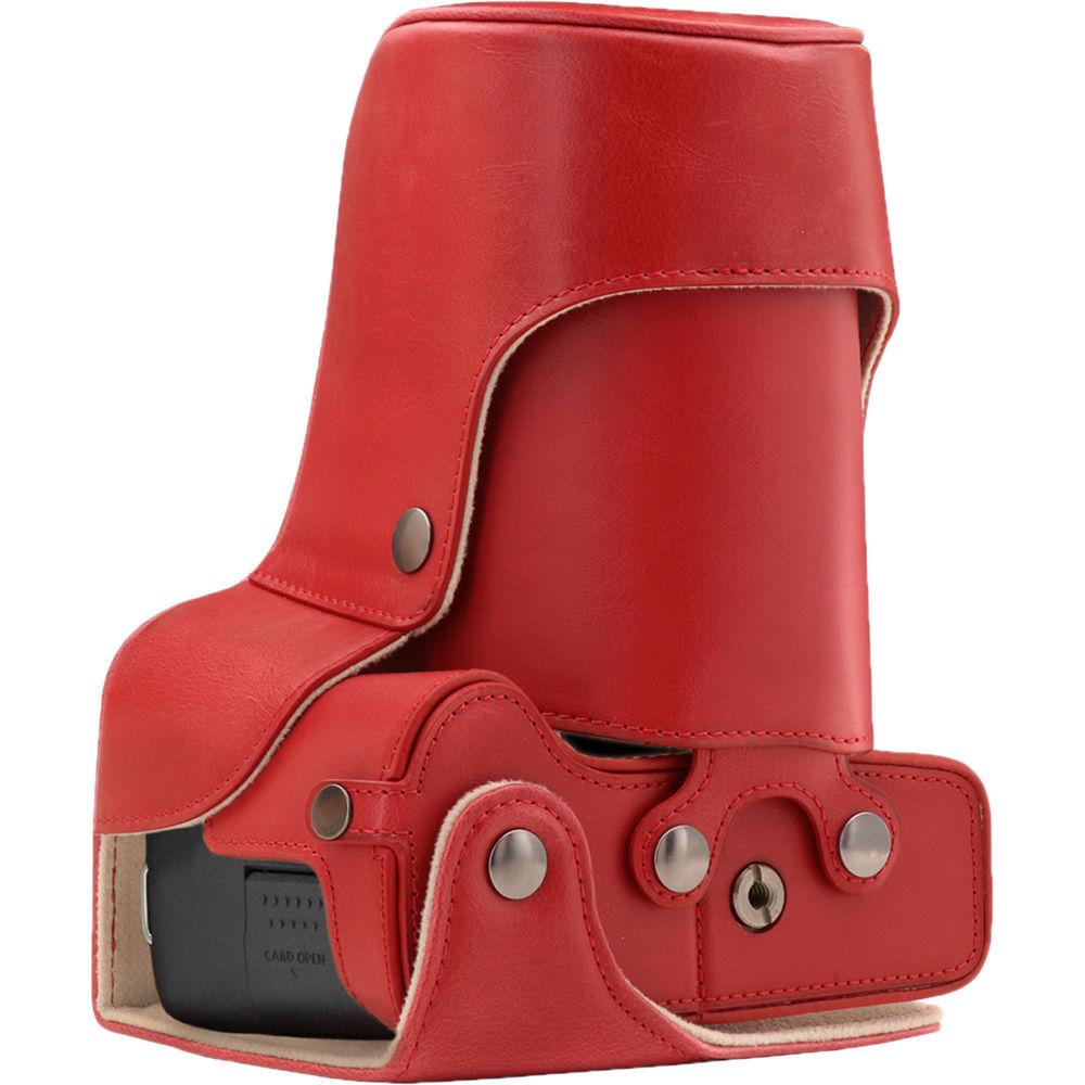 MegaGear Ever Ready PU Leather Case and Strap for Canon EOS T6s, 8000D & 18-55mm Lens