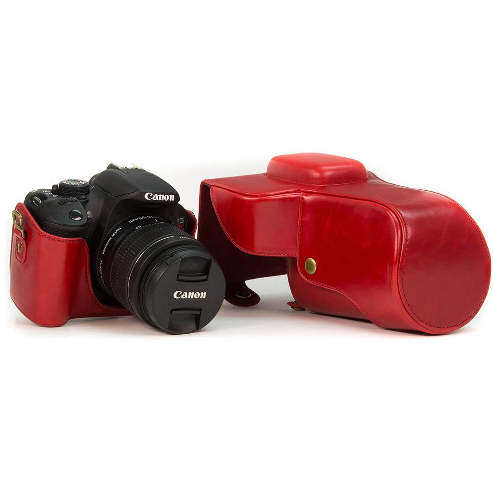 MegaGear Ever Ready PU Leather Case for Canon T6, T5i, T4i with 18-55, 18-135mm Lens