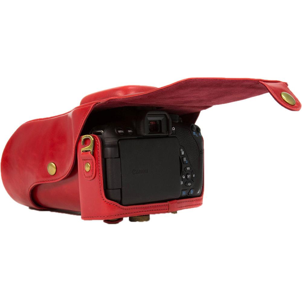 MegaGear Ever Ready PU Leather Case for Canon T6, T5i, T4i with 18-55, 18-135mm Lens