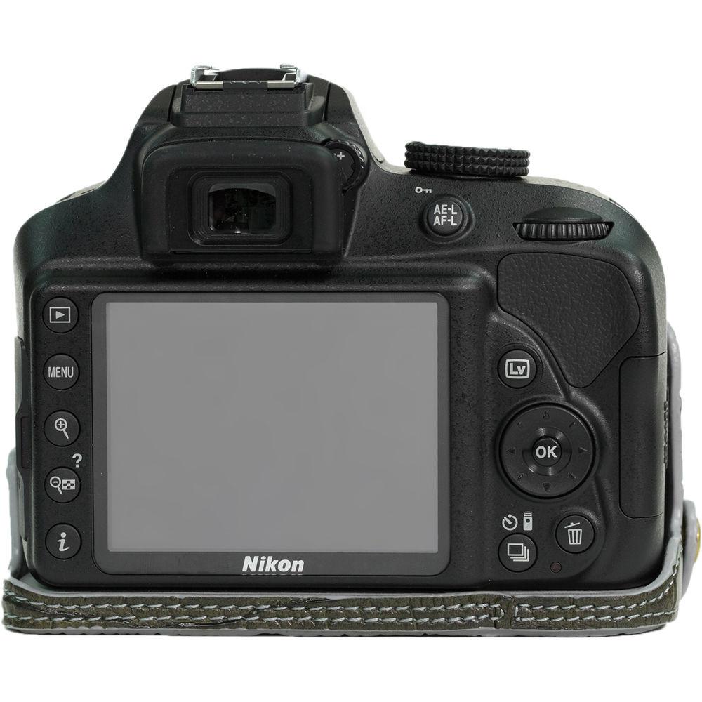 MegaGear Ever Ready PU Leather Half Case with Shoulder Strap for Nikon D3100-3400