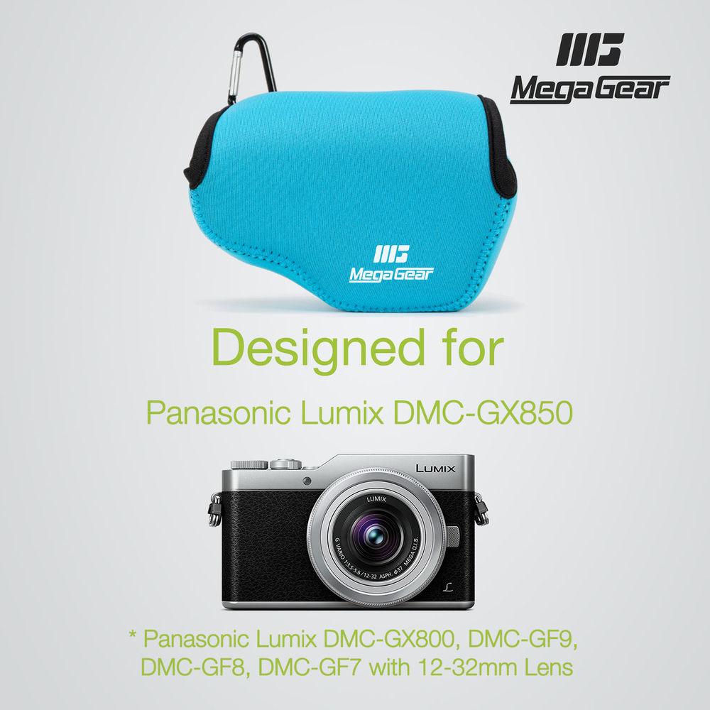 MegaGear Ultra-Light Neoprene Case for Panasonic Lumix DC-GX850, DC-GF9, DMC-GF8, or DMC-GF7 with 12-32mm