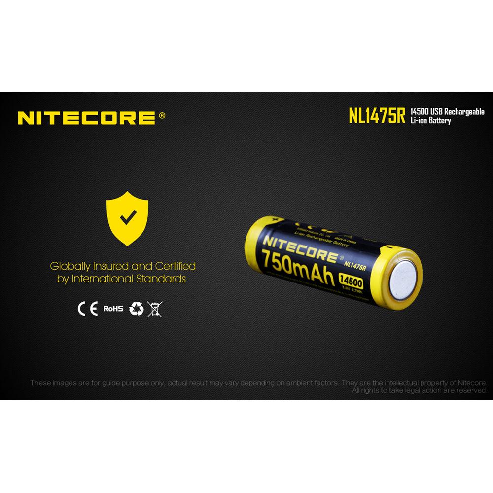 Nitecore NL1475R 14500 USB Rechargeable Li-Ion Battery