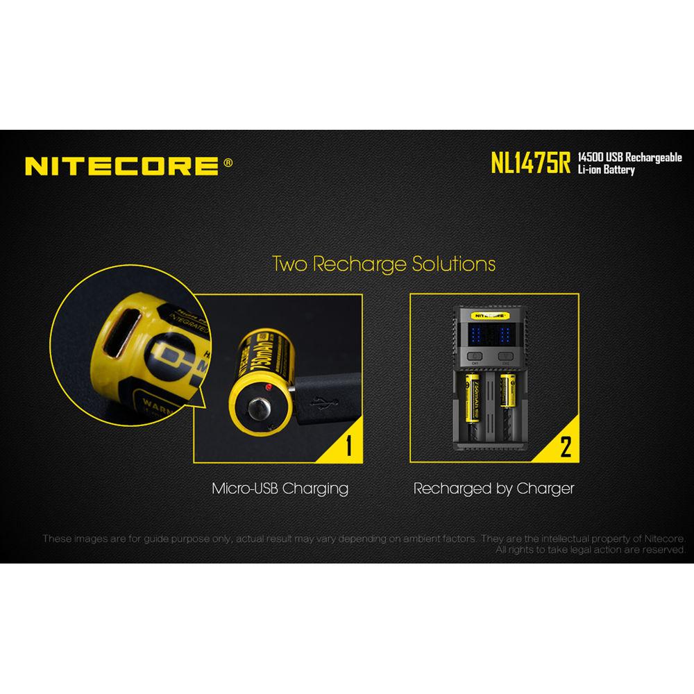 Nitecore NL1475R 14500 USB Rechargeable Li-Ion Battery