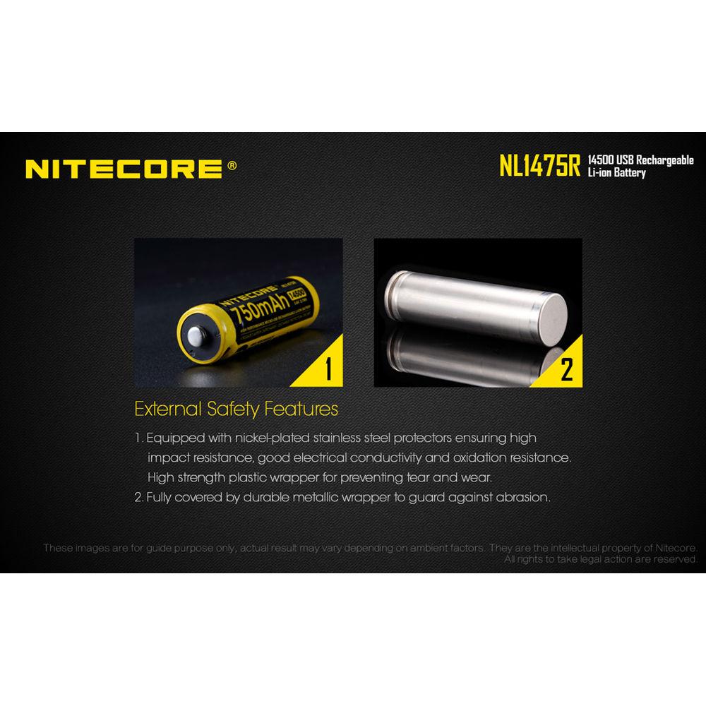 Nitecore NL1475R 14500 USB Rechargeable Li-Ion Battery