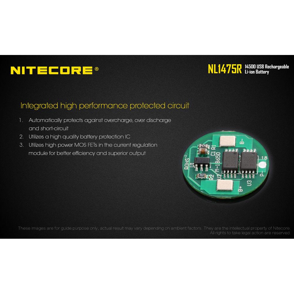 Nitecore NL1475R 14500 USB Rechargeable Li-Ion Battery