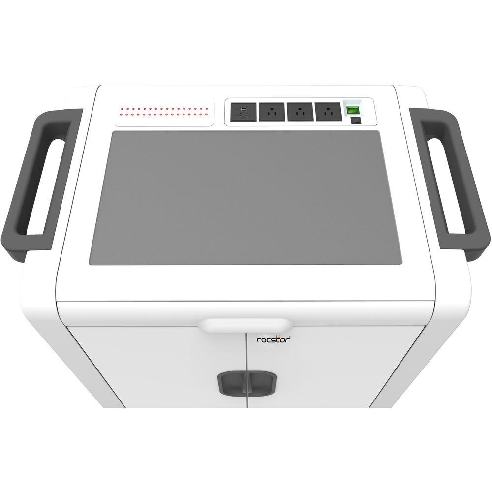 Rocstor Volt SCL32 USB Sync & Charging Cart with Lightning Cables for 32 Tablets Up to 13"