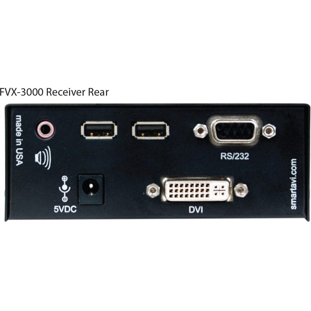 Smart-AVI DVI-I VGA DVI-D Multimode Fiber Extender Receiver with Power Supply