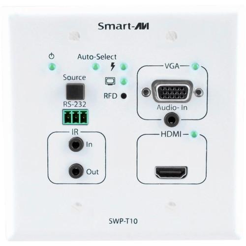 Smart-AVI HDMI VGA Audio Wall Plate HDBaseT Extender with Scaler Converter