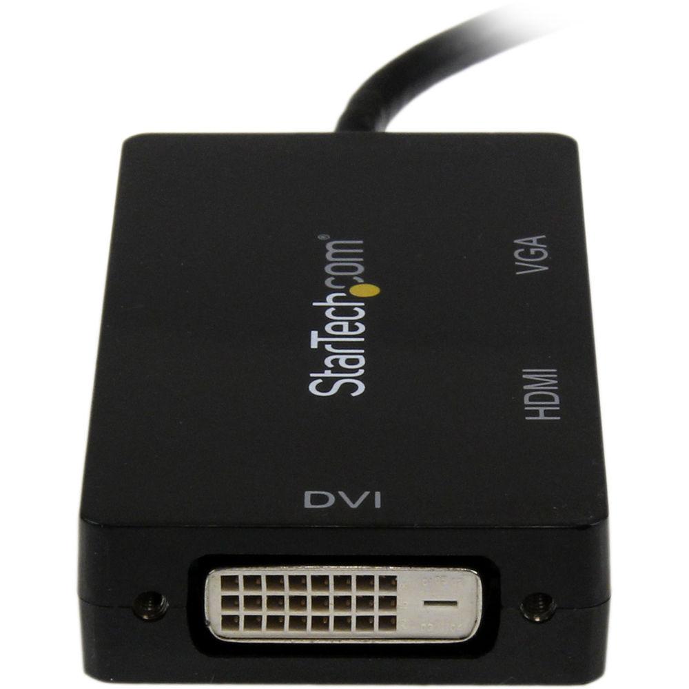 StarTech 3-in-1 Mini DisplayPort to VGA DVI HDMI Travel Converter